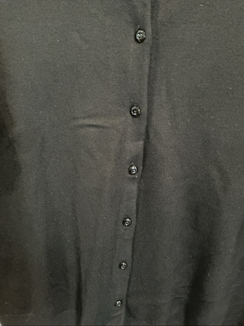 Roz & Ali Black Button-Front Cardigan Sweater- NWT - Picture 2 of 5